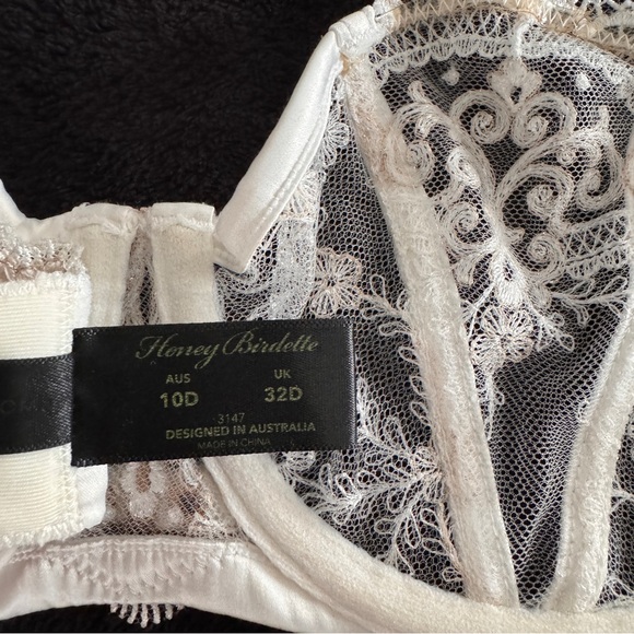 Honey Birdette Gabrielle Ivory Bra 32D - Picture 12 of 13
